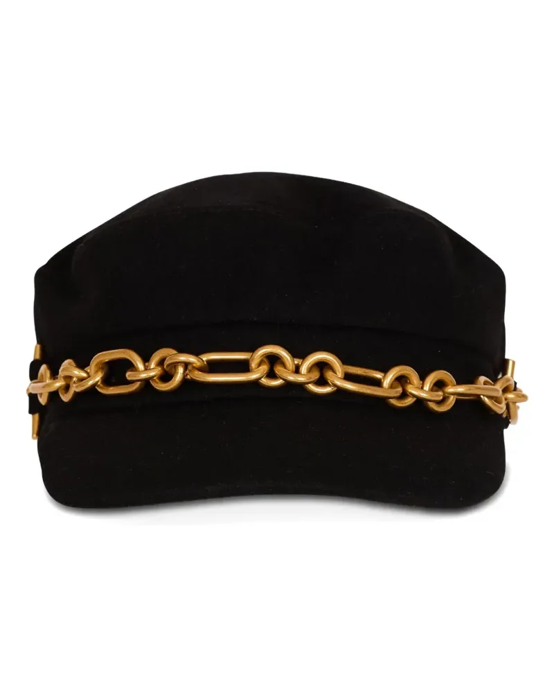 Balmain Brandebourg Baseballkappe - Schwarz Schwarz