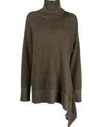 Ziggy Chen Asymmetrischer Rollkragenpullover Grün