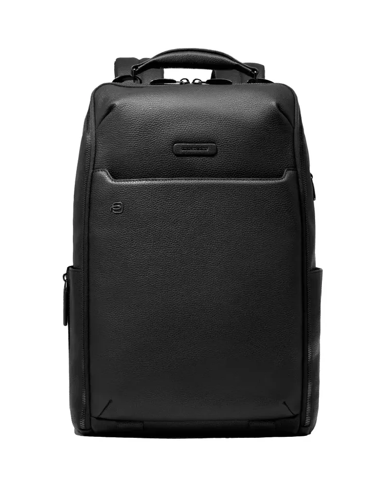 Piquadro Travel fingerprint-lock backpack - Schwarz Schwarz