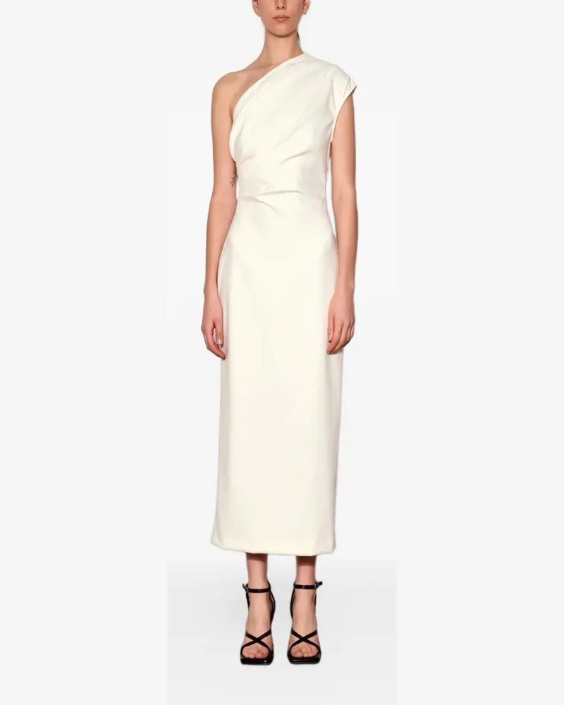 Wynn Hamlyn Ruby One-Shoulder-Midikleid - Weiß Weiß