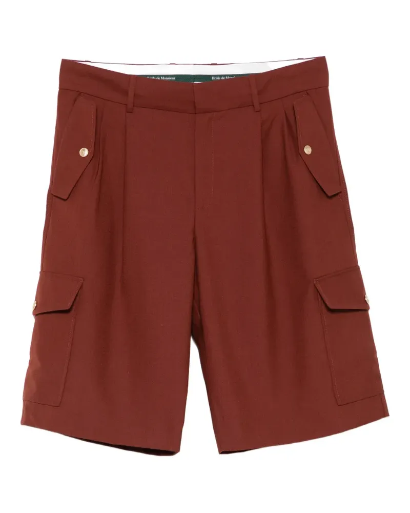 Drôle de Monsieur pleated cargo shorts - Braun Braun