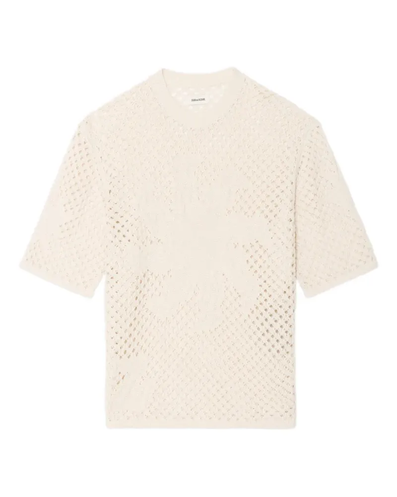 Zadig & Voltaire Malyna T-Shirt mit Lochmuster - Nude Nude