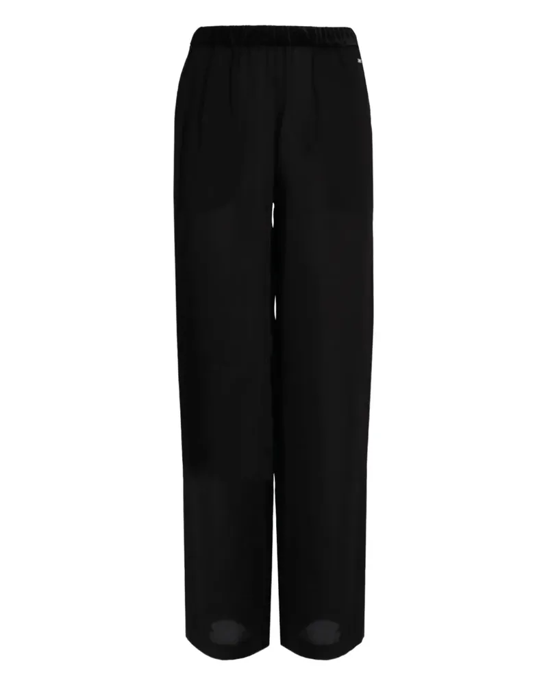 Armani Exchange Jogginghose mit Samtbund - Schwarz Schwarz
