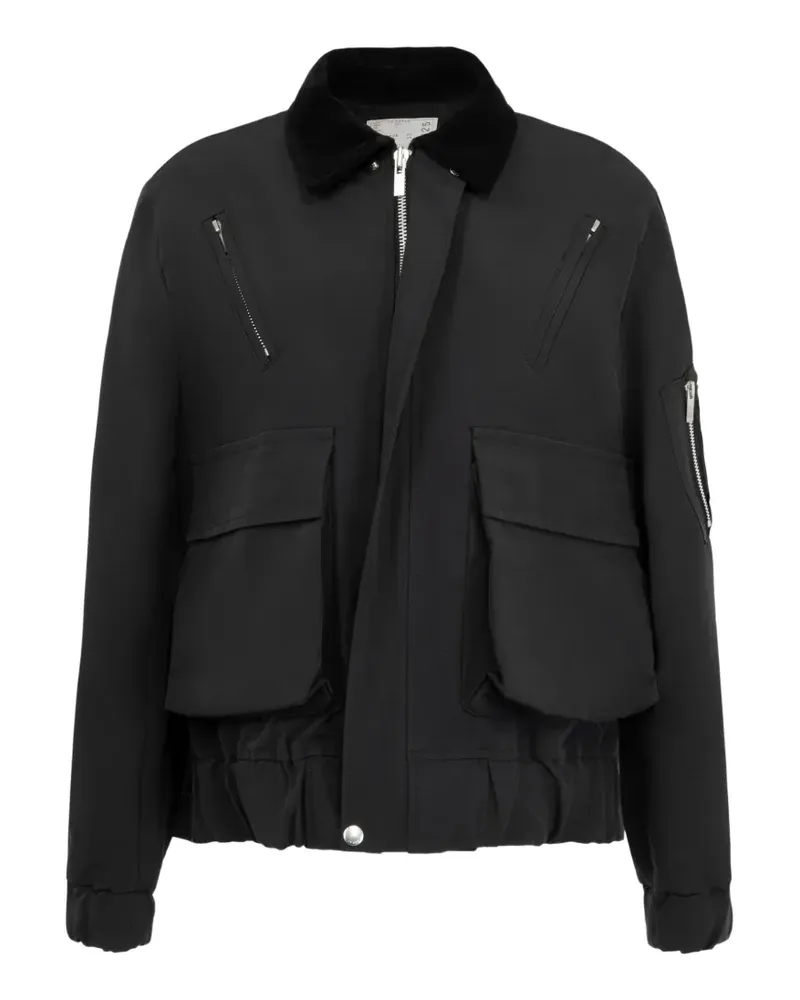 Sacai Jacke aus Ripsband - Schwarz Schwarz