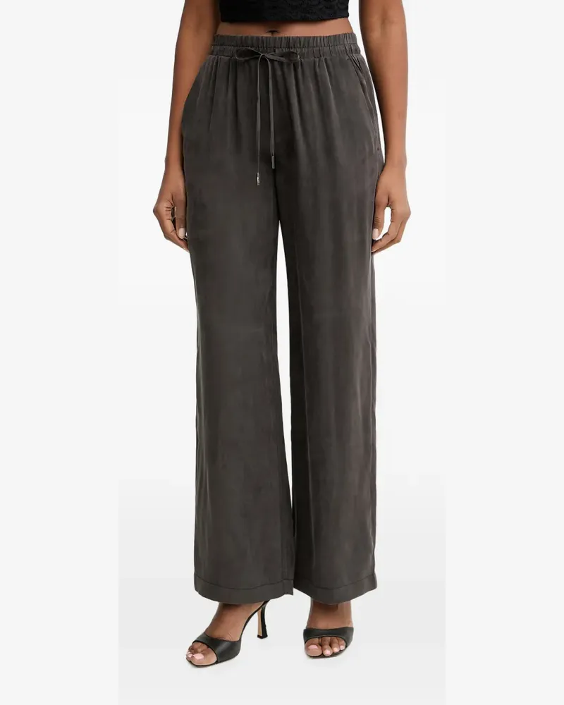 Guess drawstring-waist wide-leg trousers - Grau Grau