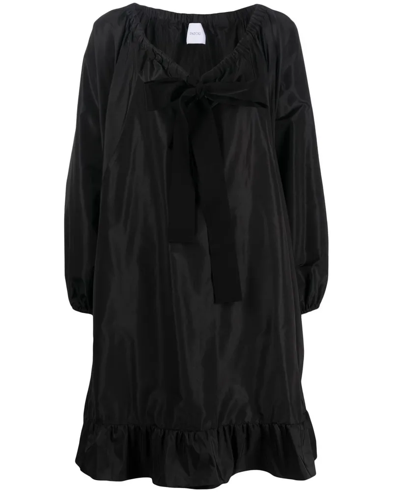 Patou Minikleid mit Puffärmeln - Schwarz Schwarz