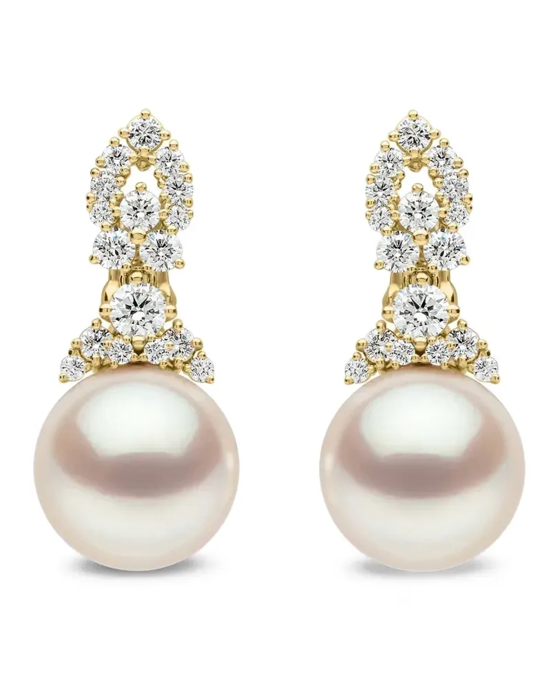 YOKO London Duchess diamond and pearl earrings - Gold Gold