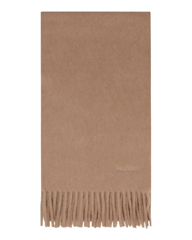 Max Mara Scilli Schal mit Fransen - Nude Nude