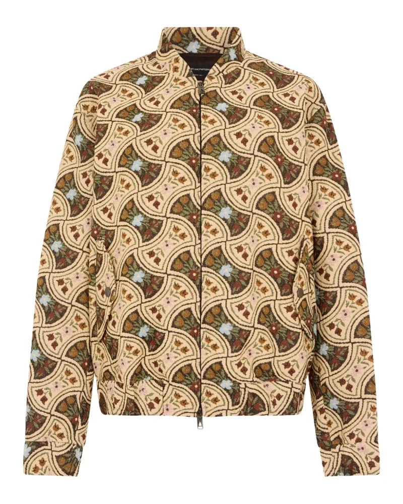 Emporio Armani floral-pattern jacket - Nude Nude