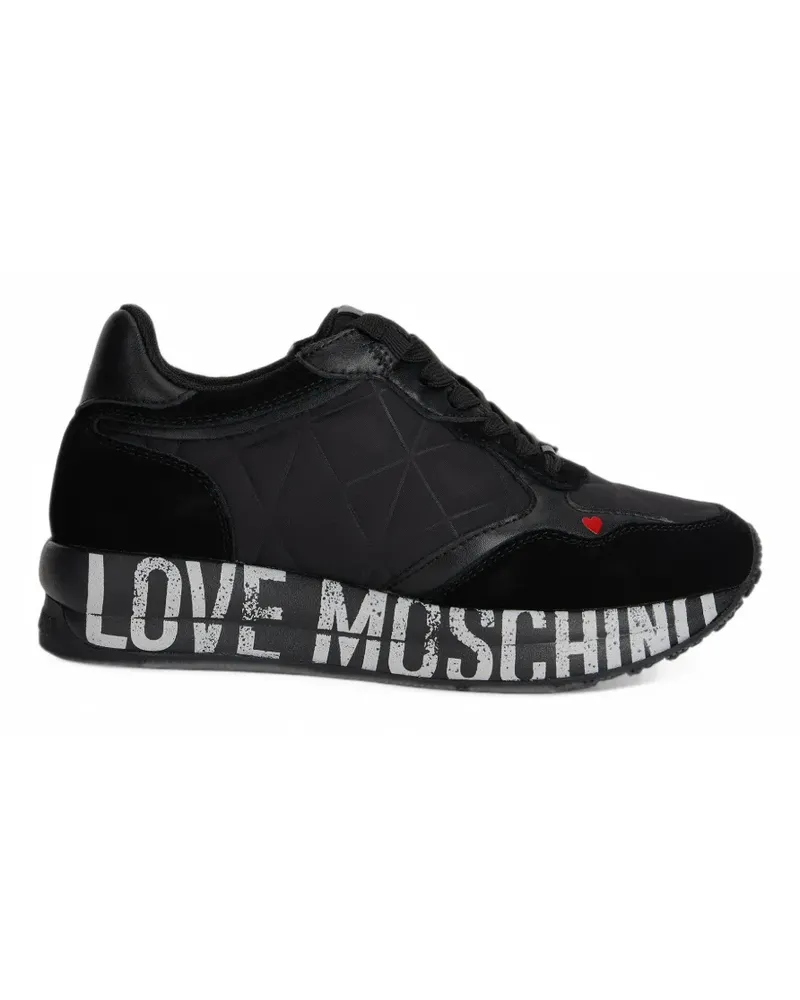 Moschino logo-print sneakers - Schwarz Schwarz