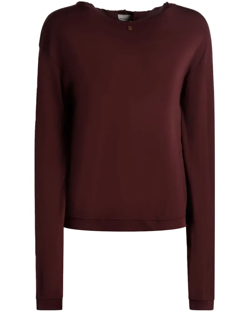 Bally Hoodie mit Logo-Schild - Rot Rot