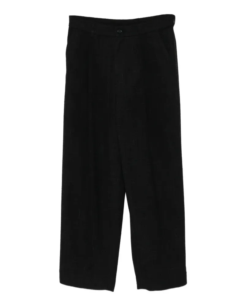 SONGZIO Weite Hose aus Tweed - Schwarz Schwarz