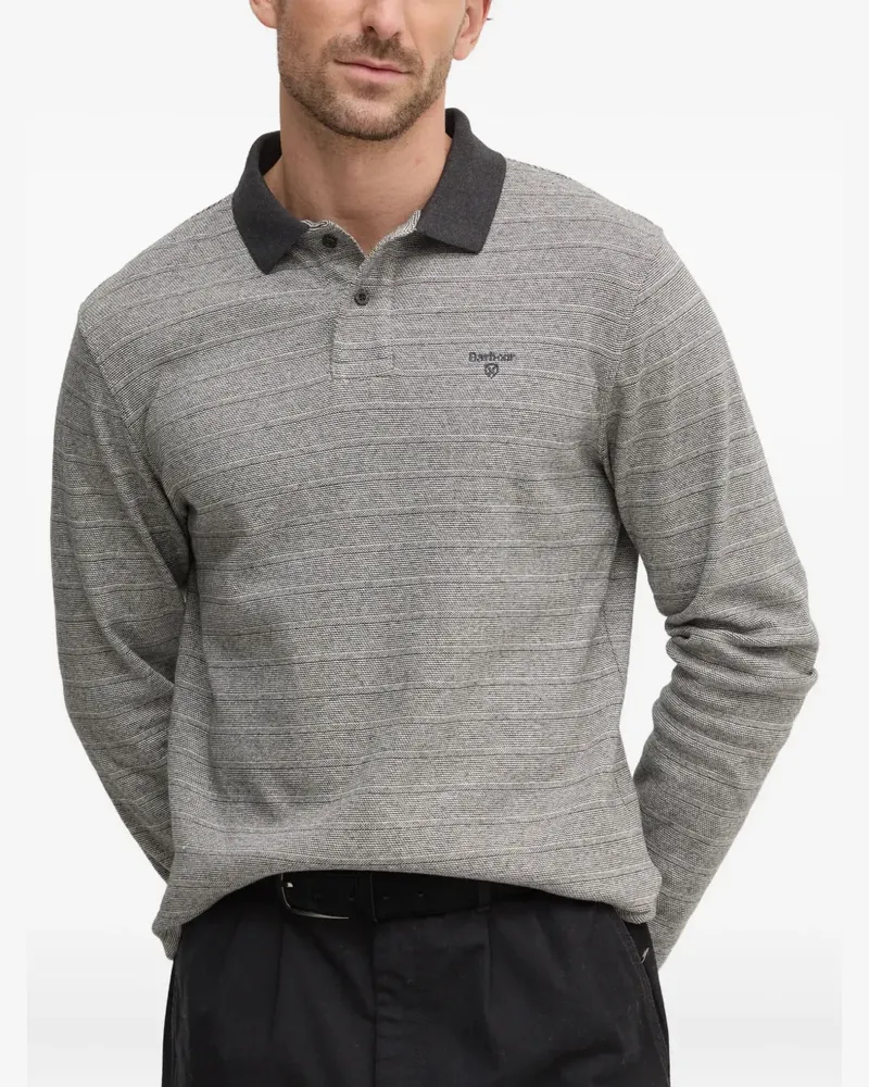 Barbour Gestreiftes Poloshirt - Grau Grau
