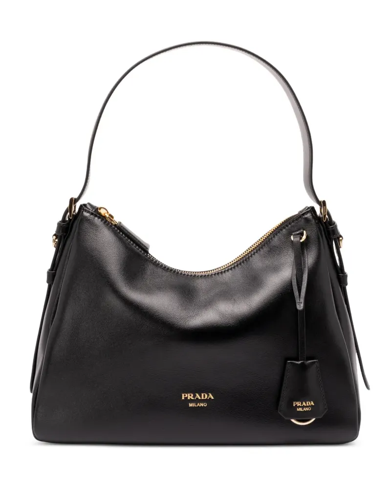 Prada Schultertasche aus Leder - Schwarz Schwarz