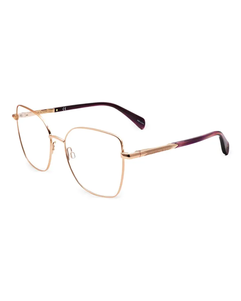 Rag & Bone Brille mit geometrischem Gestell - Gold Gold