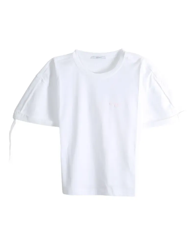 Givenchy logo-embroidered sleeve-detail T-shirt - Weiß Weiß