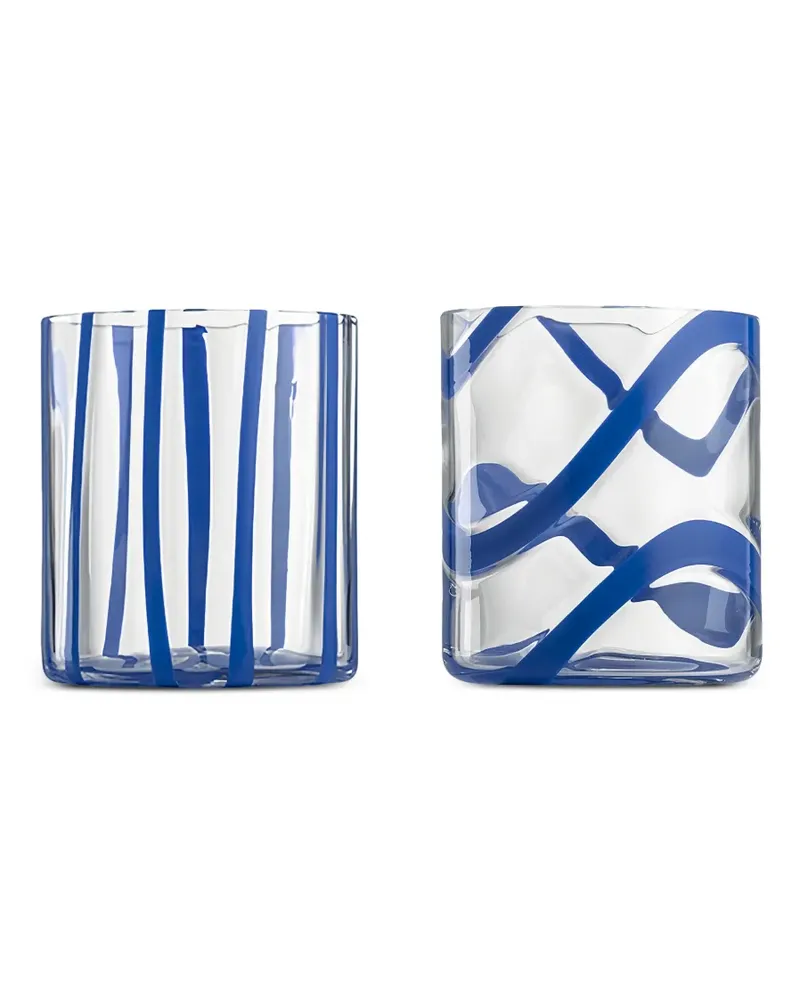 NasonMoretti Cyrcus patterned glasses (two-person setting) - Weiß Weiß