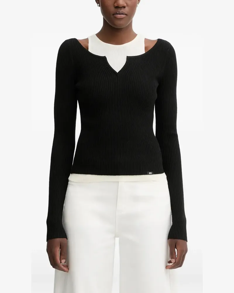 Miss Sixty ribbed T-shirt - Schwarz Schwarz