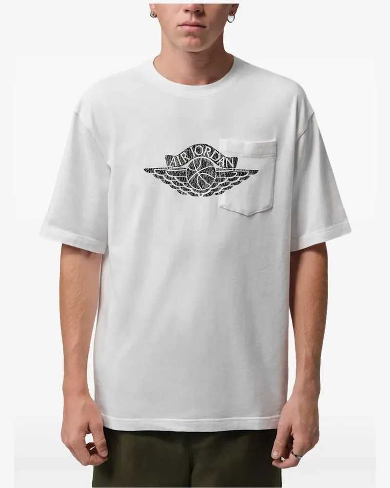 Jordan T-Shirt mit Logo-Print - Weiß Weiß