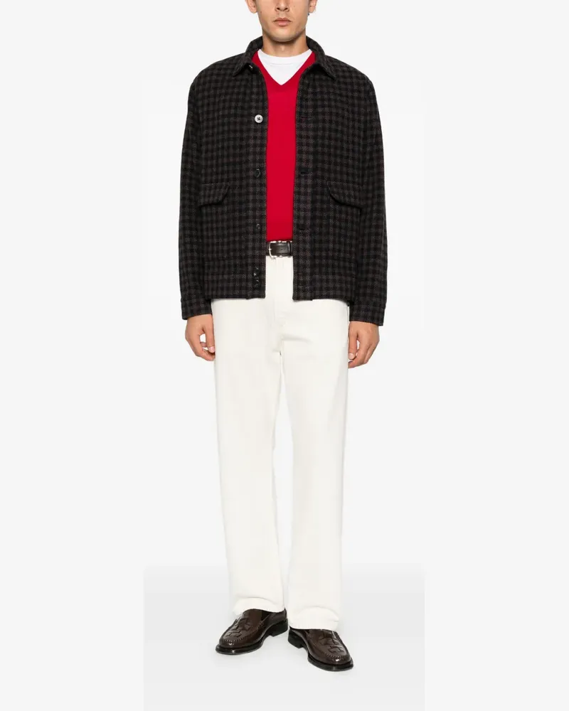 John Smedley Bobby V-neck sweater - Rot Rot