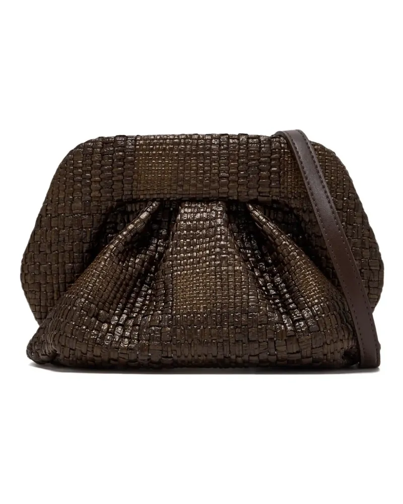 THEMOIRÈ Gewebte Clutch mit Falten - Braun Braun