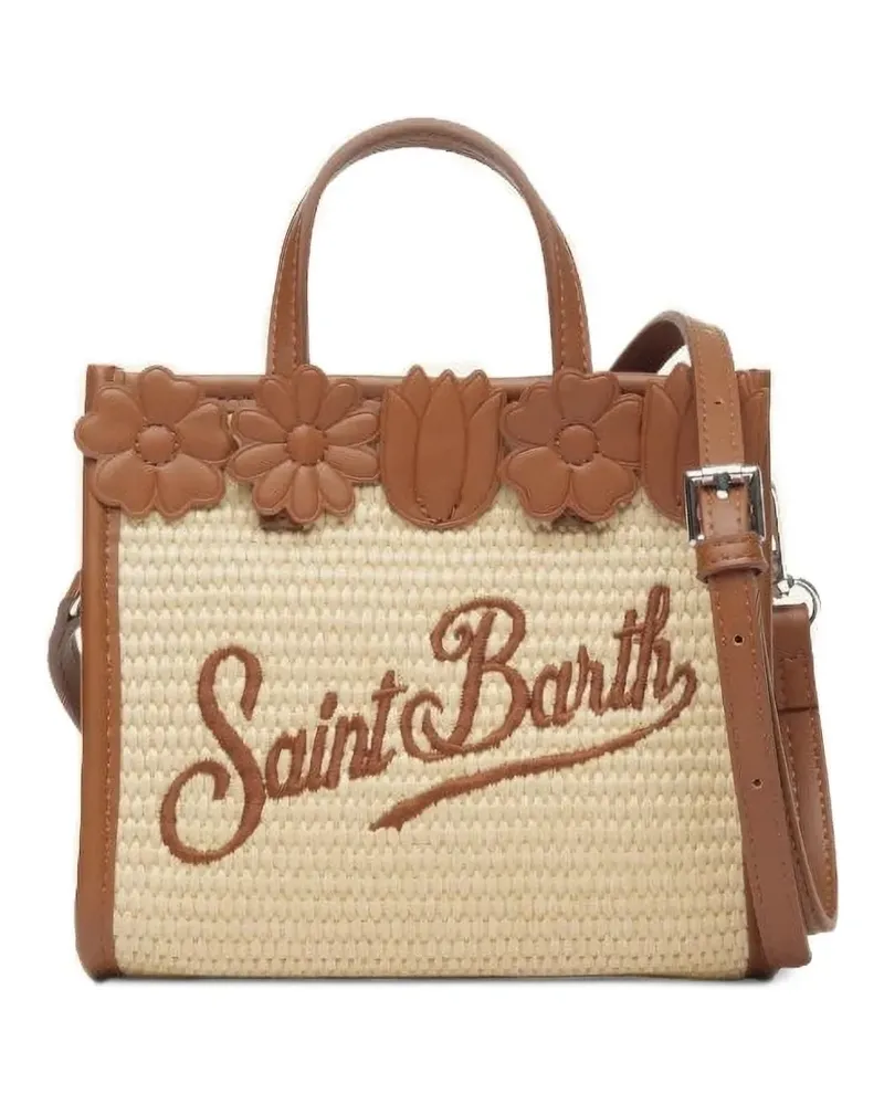 MC2 Saint Barth Vivian floral-appliqué tote bag - Nude Nude