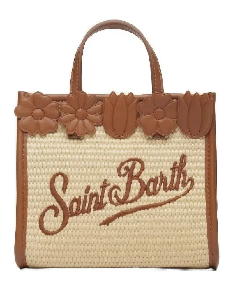 MC2 Saint Barth Vivian floral-appliqué tote bag - Nude Nude