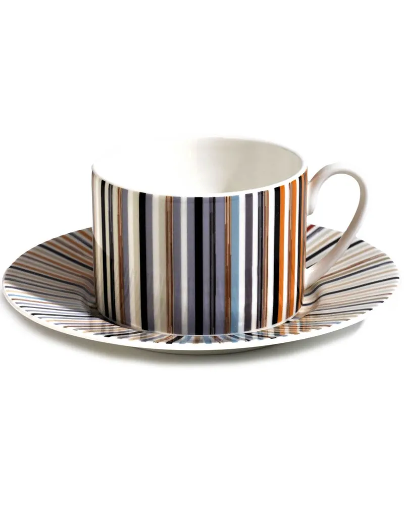 Missoni Home Gestreifte Jenkins 148 Teetasse (2er-Set Weiß