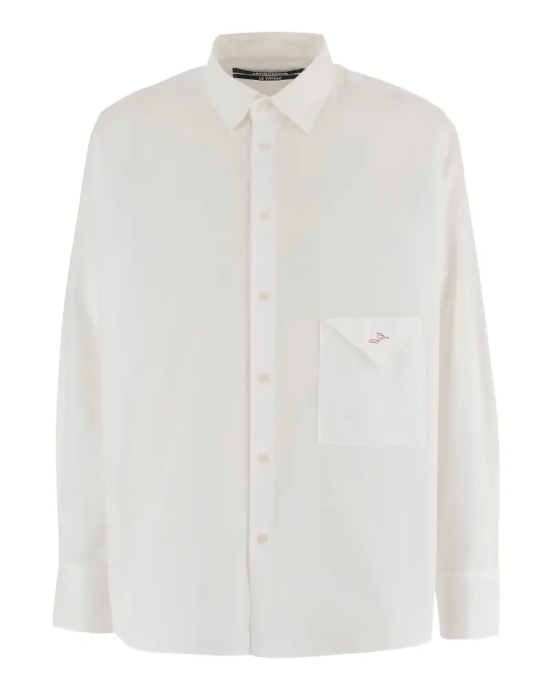 Jacquemus flap-pocket long-sleeved shirt - Weiß Weiß