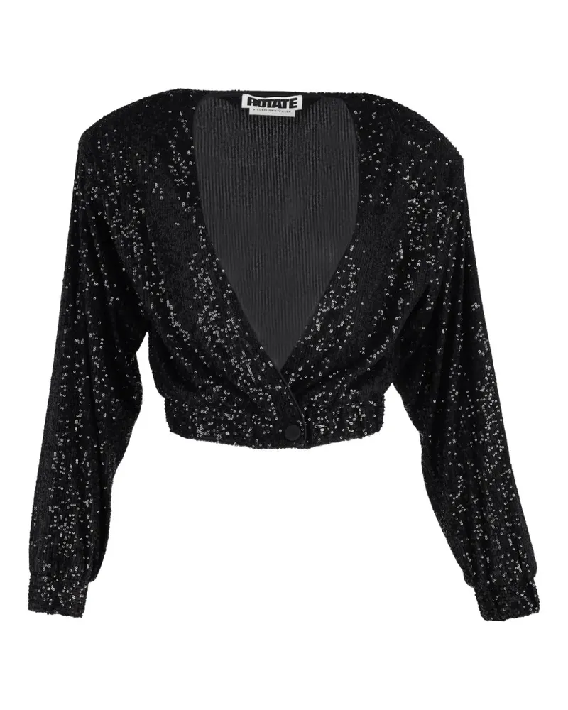 ROTATE Birger Christensen V-neck jacket - Schwarz Schwarz