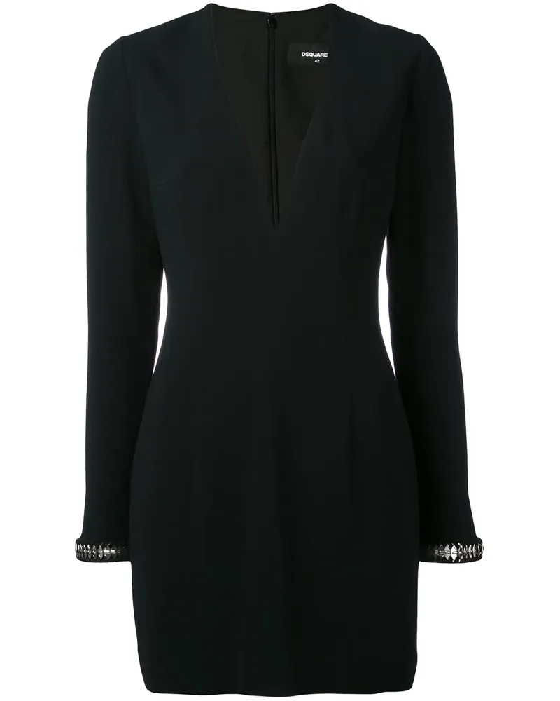 Dsquared2 Kleid mit V-Ausschnitt - Schwarz Schwarz