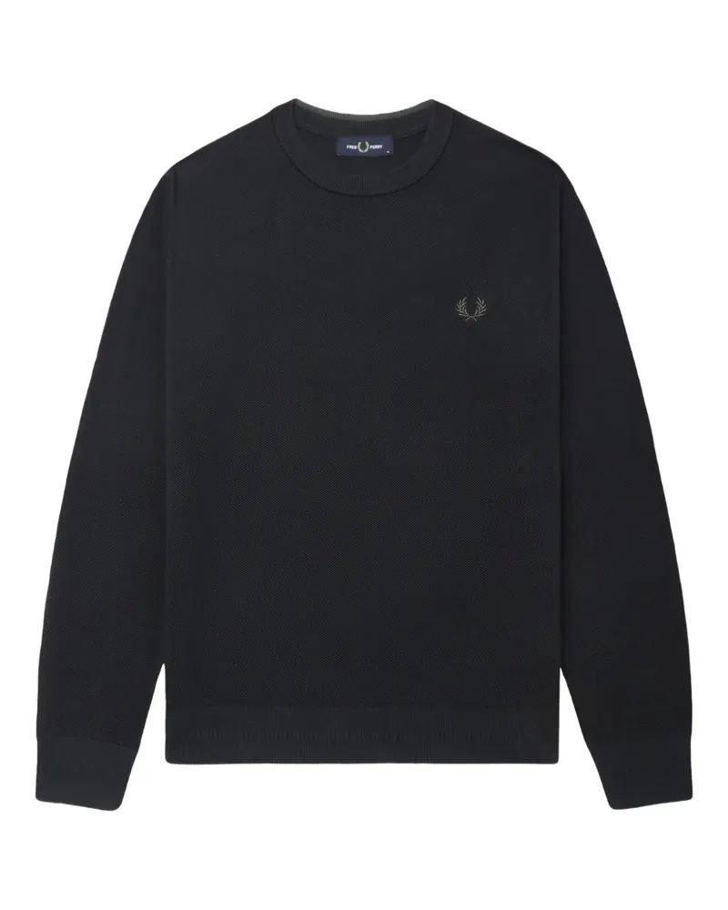 Fred Perry logo crew-neck sweater - Blau Blau
