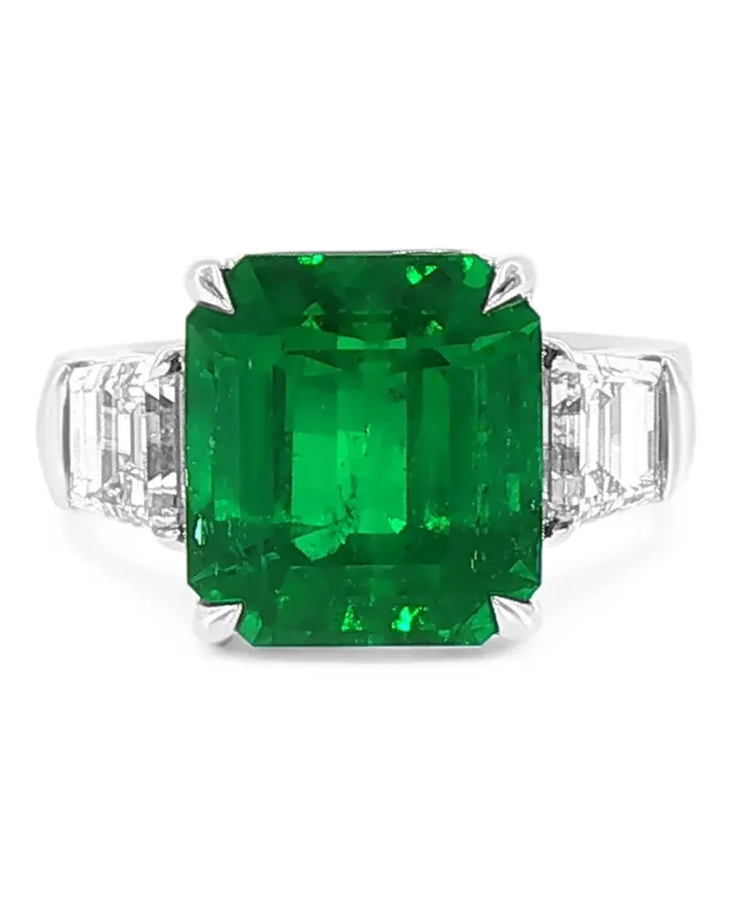 HYT Jewelry Ring mit Smaragd und Diamant - Silber Silber