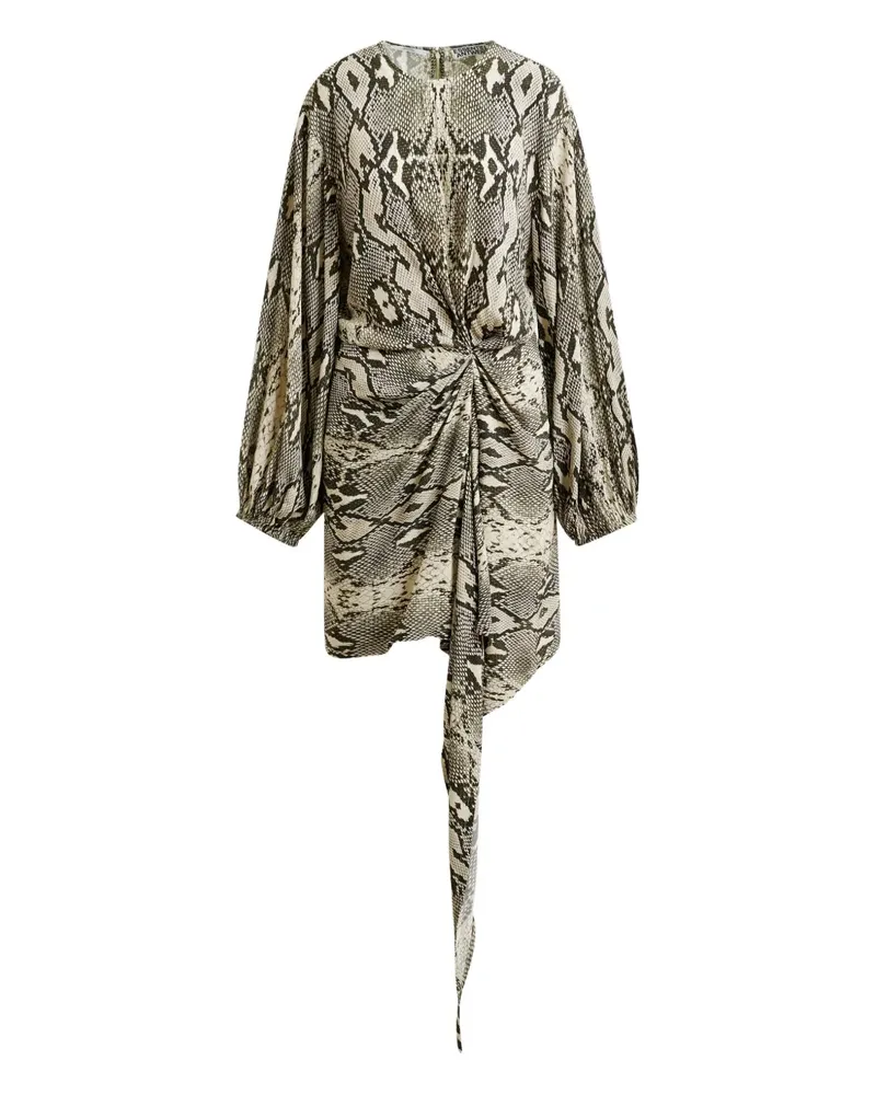 Essentiel Asymmetrisches Kleid mit Ballonärmeln - Grau Grau