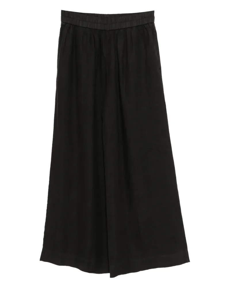 James Perse Leinenhose mit weitem Bein - Schwarz Schwarz