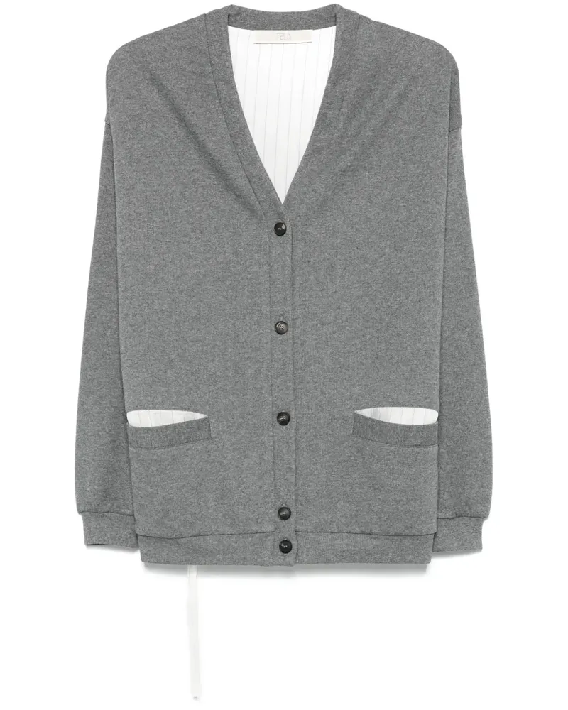 TELA Cardigan mit Einsätzen - Grau Grau