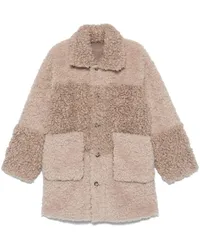 Urbancode Wendbarer Shearling-Mantel Nude