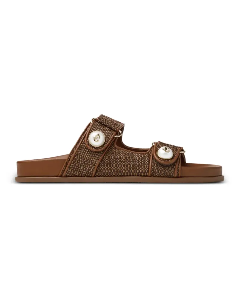 Jimmy Choo Sandalen mit Perlenverzierung - Braun Braun