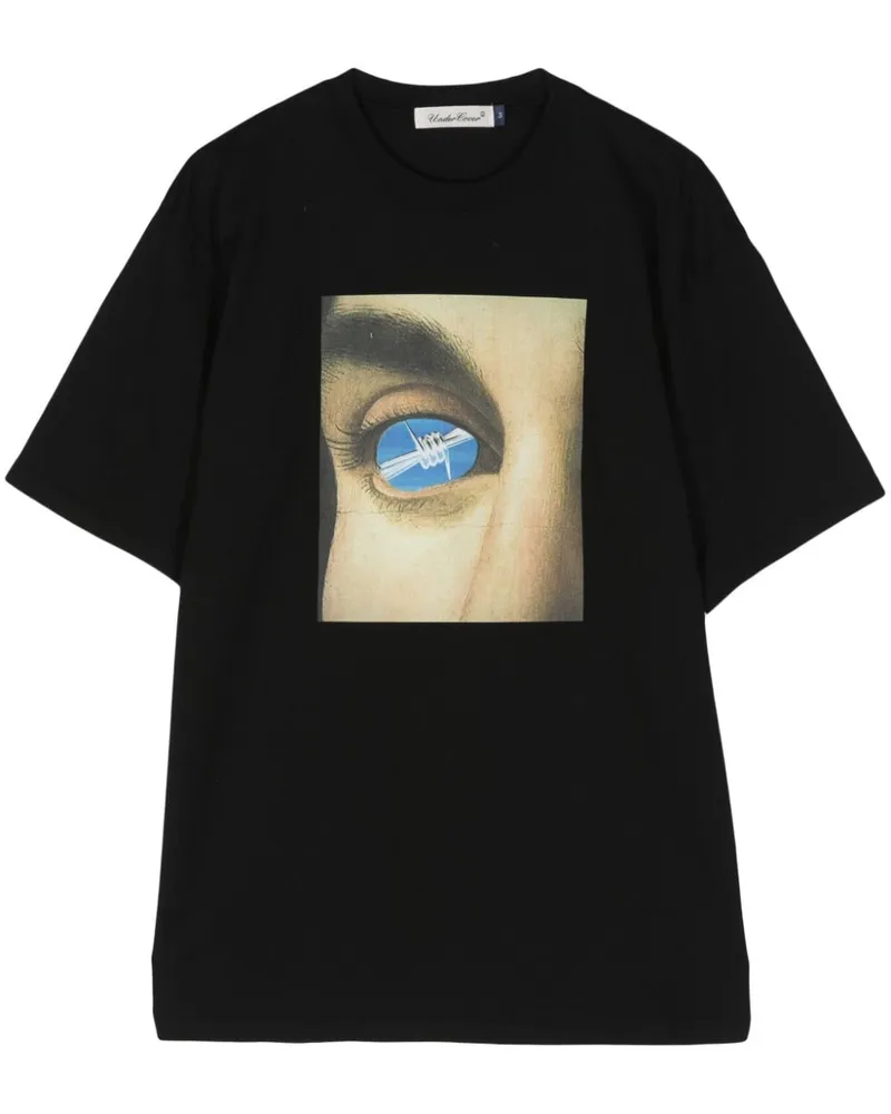 Undercover T-Shirt mit grafischem Print Schwarz