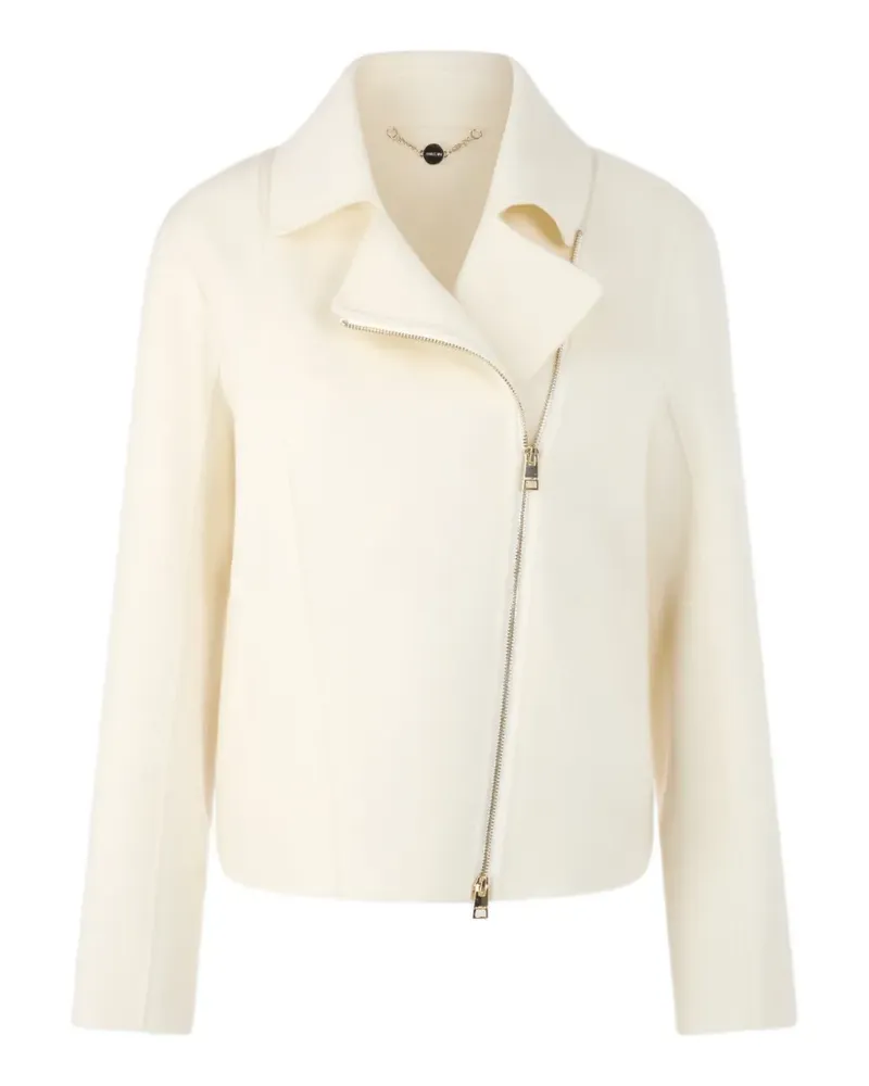 Marc Cain asymmetric-zip biker jacket - Nude Nude