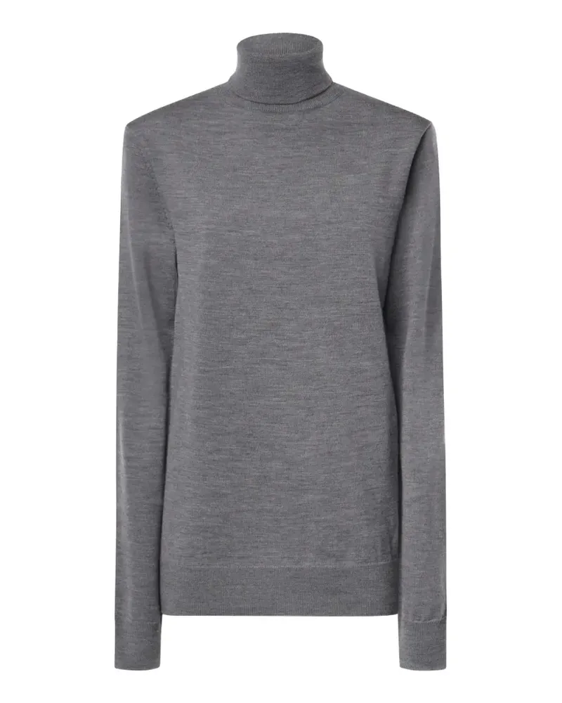 FRANKIE Shop Eve thin turtleneck sweater - light grey - Grau Grau