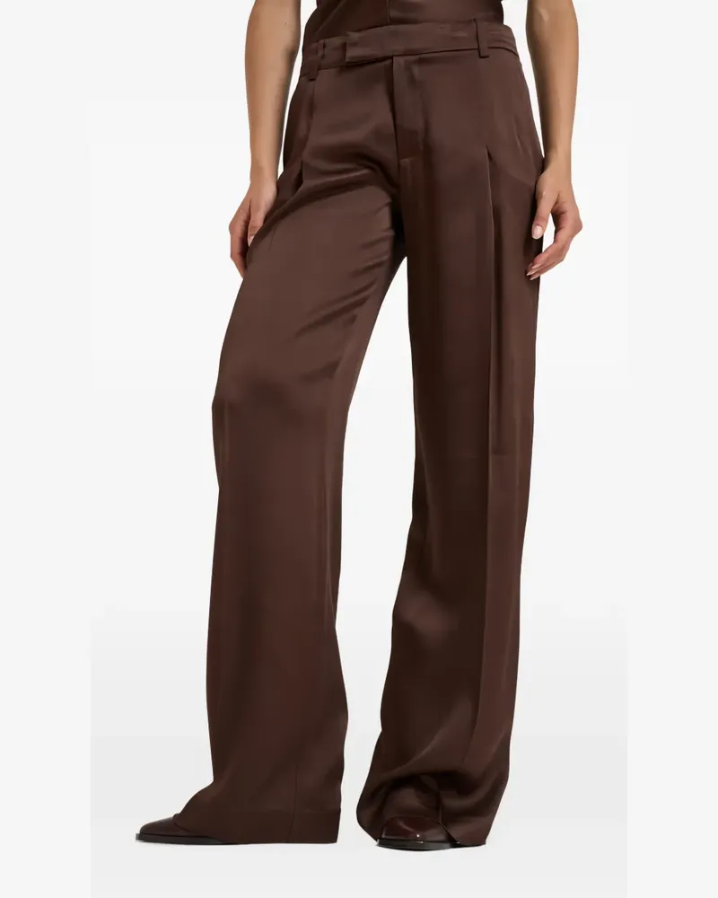 Federica Tosi Wide-Leg-Hose mit Bundfalten - Braun Braun