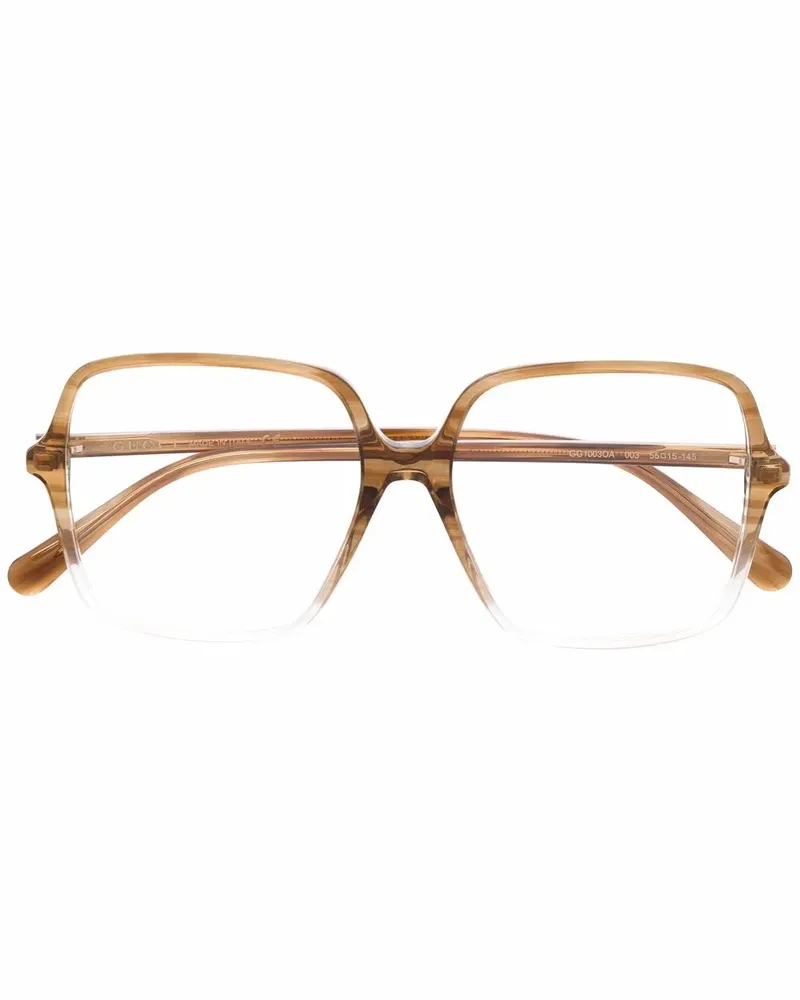 Gucci Brille mit eckigem Gestell - Nude Nude