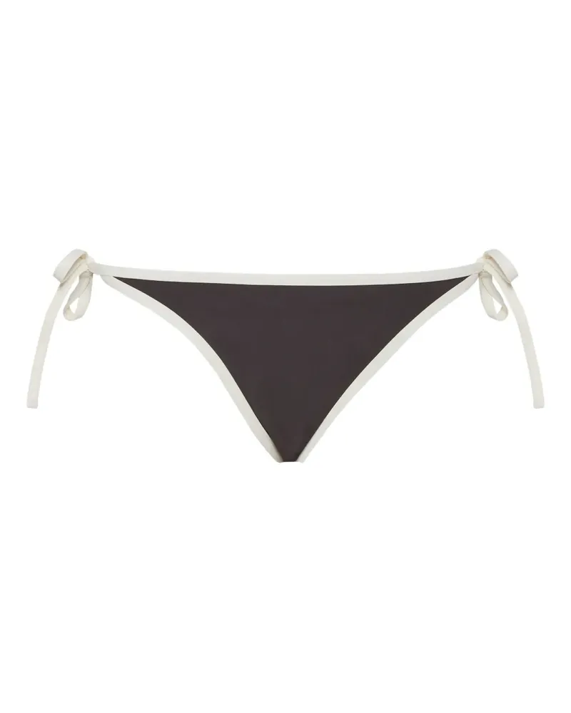 Brunello Cucinelli Bikinihöschen mit Kontrastdetails - Braun Braun