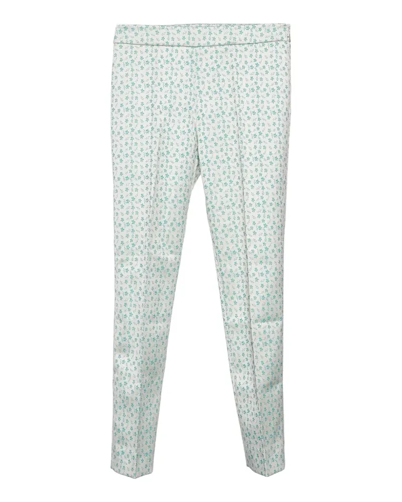Max Mara Tapered-Hose mit Blumenjacquard - Nude Nude