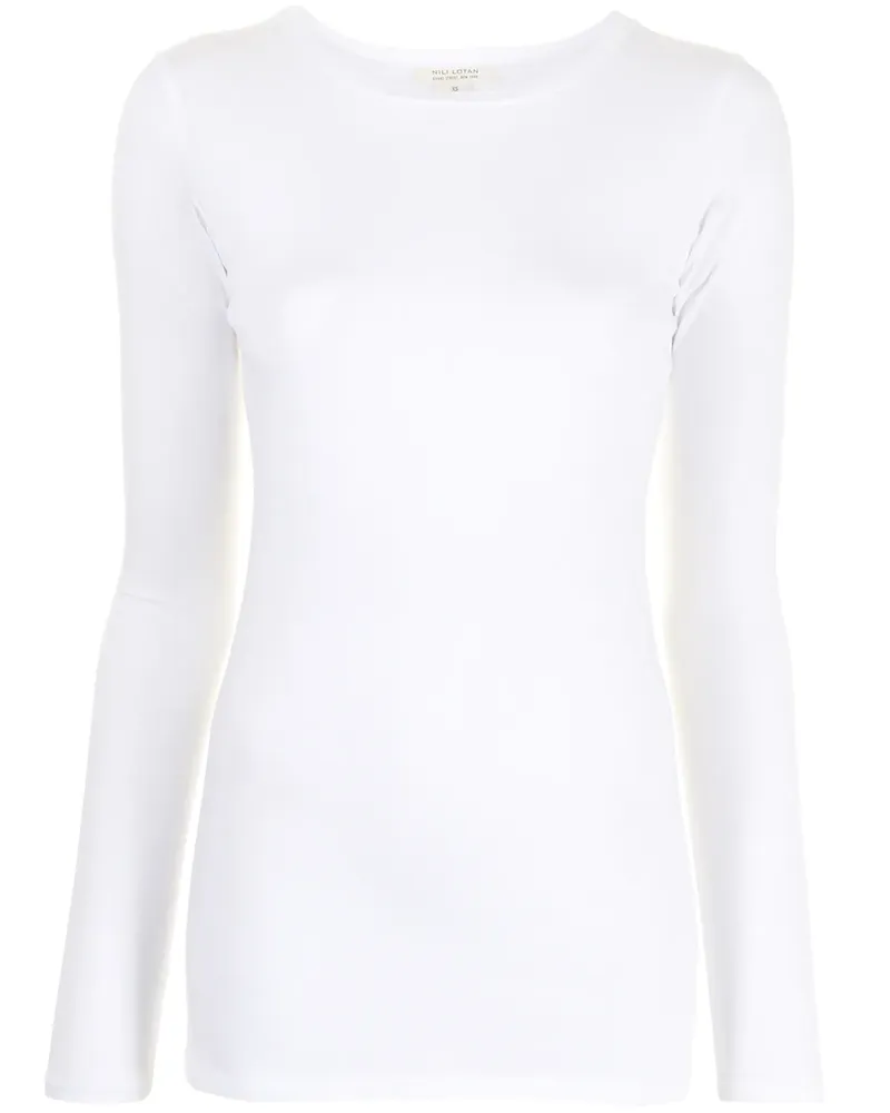 Nili Lotan T-Shirt mit rundem Ausschnitt - Weiß Weiß