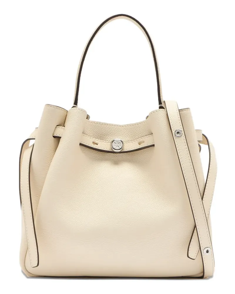 Tory Burch Kleine Romy Beuteltasche mit Logo - Nude Nude