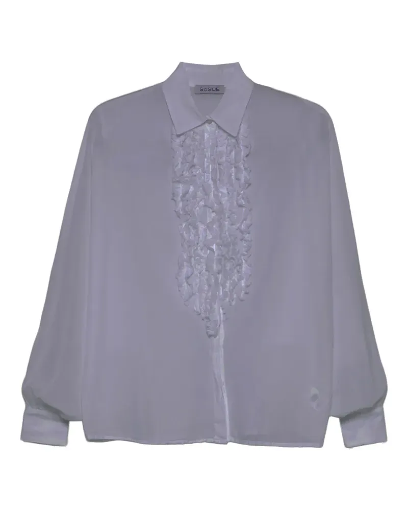 SoSUE Antonia ruffled shirt - Weiß Weiß