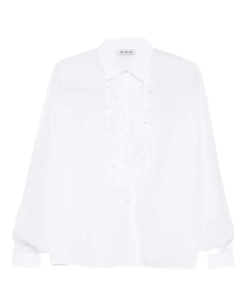 SoSUE Antonia ruffled shirt - Weiß Weiß