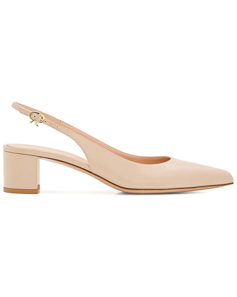 Gianvito Rossi Slingback-Pumps aus Leder 50mm - Nude Nude